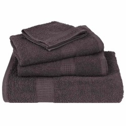Serviettes d'invité 10pcs anthracite 30x50cm 360g/m² 100% coton 