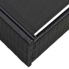Chaise Longue Noire 60x200x27 cm en Rattan Synthétique 