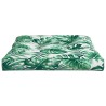 Coussin de palette motif de feuilles 80x80x12 cm tissu 