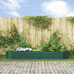 Bac surélevé Jardin Vert 320x80x44 cm Acier galva 