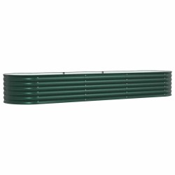 Bac surélevé Jardin Vert 320x80x44 cm Acier galva 