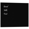 Tableau noir magnétique mural Noir 50x40 cm Verre trempé 