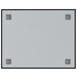 Tableau noir magnétique mural Noir 50x40 cm Verre trempé 
