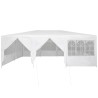 Tente de fête avec 10 panneaux latéraux blancs 6x4 m PE 