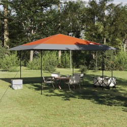 Tente à abri Orange 400 x 400 x 227 / 236 / 245 cm Tissu Oxford 