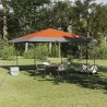 Tente à abri Orange 400 x 400 x 227 / 236 / 245 cm Tissu Oxford 