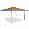 Tente à abri Orange 400 x 400 x 227 / 236 / 245 cm Tissu Oxford 