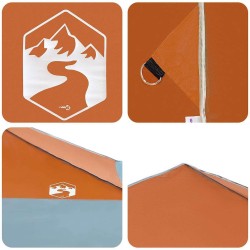 Tente à abri Orange 400 x 400 x 227 / 236 / 245 cm Tissu Oxford 