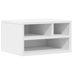Support d'imprimante blanc 40x32x22,5 cm bois d'ingénierie 