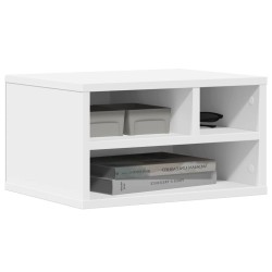 Support d'imprimante blanc 40x32x22,5 cm bois d'ingénierie 