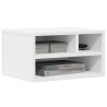 Support d'imprimante blanc 40x32x22,5 cm bois d'ingénierie 