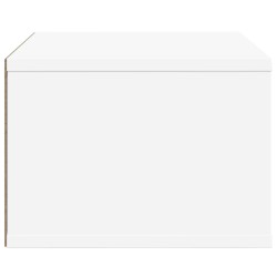 Support d'imprimante blanc 40x32x22,5 cm bois d'ingénierie 