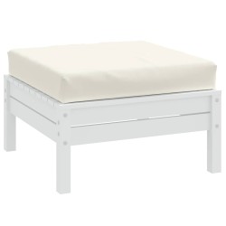 Coussin de palette crème mélangé 60x60x9,5 cm tissu 