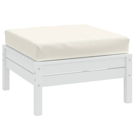 Coussin de palette crème mélangé 60x60x9,5 cm tissu 