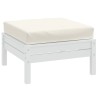 Coussin de palette crème mélangé 60x60x9,5 cm tissu 