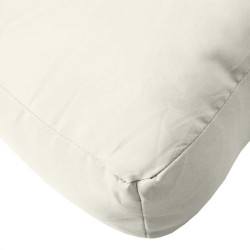 Coussin de palette crème mélangé 60x60x9,5 cm tissu 