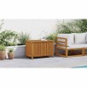 Boîte de rangement de jardin 90x50x58 cm bois d'acacia massif 