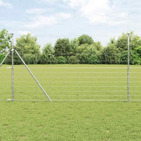 Clôture de champ en acier galvanisé 1,4 x 25 m 