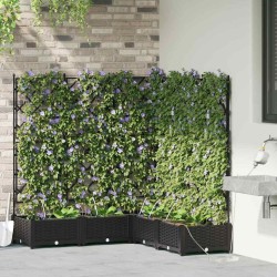 Jardinières de jardin 1 pc Noir 120 x 120 x 126 cm Plastique 