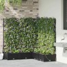 Jardinières de jardin 1 pc Noir 120 x 120 x 126 cm Plastique 