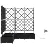 Jardinières de jardin 1 pc Noir 120 x 120 x 126 cm Plastique 