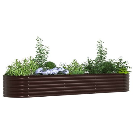 Jardin Bac de Culture Marron 320x80x44 cm Acier Galvanisé 