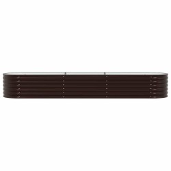 Jardin Bac de Culture Marron 320x80x44 cm Acier Galvanisé 