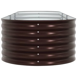 Jardin Bac de Culture Marron 320x80x44 cm Acier Galvanisé 