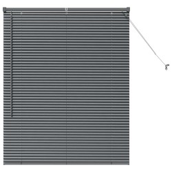 Store de Fenêtre Gris foncé 105 x 130 cm Aluminium 