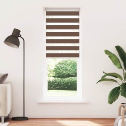 Store zèbre marron 90x200 cm largeur du tissu 85,9 cm polyester 