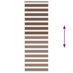 Store zèbre marron 90x200 cm largeur du tissu 85,9 cm polyester 