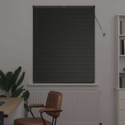 Store de Fenêtre avec des rideaux Autre Noir 105 x 130 cm Aluminium 
