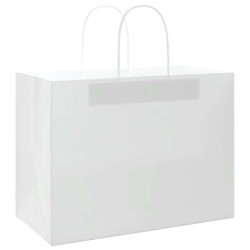 Sacs en papier 50 pcs avec poignées blanc 32x17x25 cm 