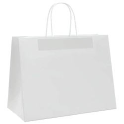Sacs en papier 50 pcs avec poignées blanc 32x17x25 cm 