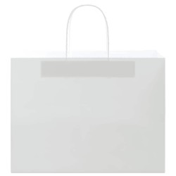 Sacs en papier 50 pcs avec poignées blanc 32x17x25 cm 