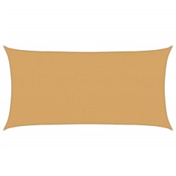 Voile d'ombrage 160 g/m² rectangulaire sable 2x4 m PEHD 