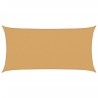 Voile d'ombrage 160 g/m² rectangulaire sable 2x4 m PEHD 