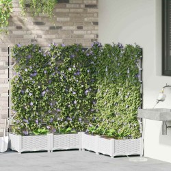 Jardinières de jardin 1 pc Blanc 120 x 120 x 126 cm Plastique 