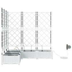 Jardinières de jardin 1 pc Blanc 120 x 120 x 126 cm Plastique 