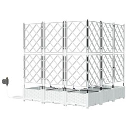 Jardinières de jardin 1 pc Blanc 120 x 120 x 126 cm Plastique 