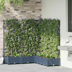 Jardinières de jardin 1 pc Gris 120 x 120 x 126 cm Plastique 