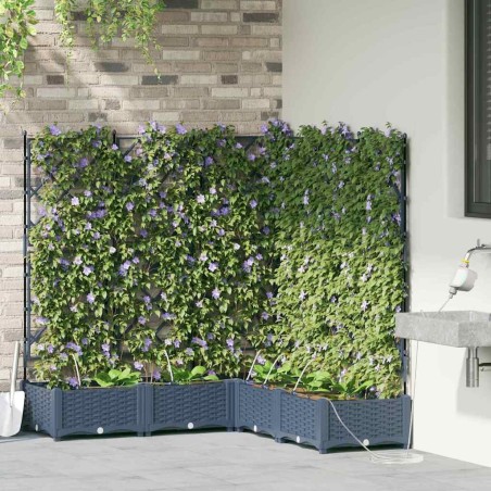 Jardinières de jardin 1 pc Gris 120 x 120 x 126 cm Plastique 