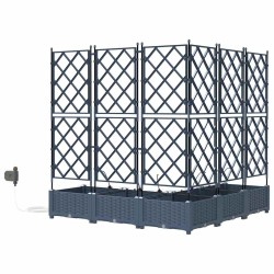 Jardinières de jardin 1 pc Gris 120 x 120 x 126 cm Plastique 