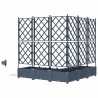 Jardinières de jardin 1 pc Gris 120 x 120 x 126 cm Plastique 
