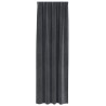 Rideaux opaques avec bande supérieure 2 pcs en velours gris clair 