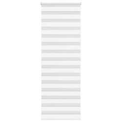 Store zèbre blanc 90x200 cm largeur du tissu 85,9 cm polyester 
