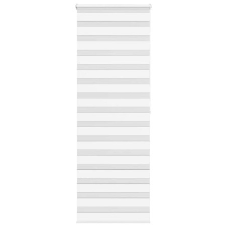 Store zèbre blanc 90x200 cm largeur du tissu 85,9 cm polyester 