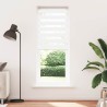 Store zèbre blanc 90x200 cm largeur du tissu 85,9 cm polyester 