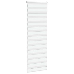 Store zèbre blanc 90x200 cm largeur du tissu 85,9 cm polyester 
