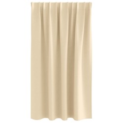 Rideaux avec des rideaux 2 pcs Crème 140 x 140 cm Polyester 